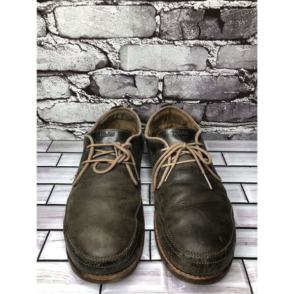Olukai Honolulu Lace Olive Green Leather Casual Oxfords Shoes Men’s Sz 10.5M US main image 8